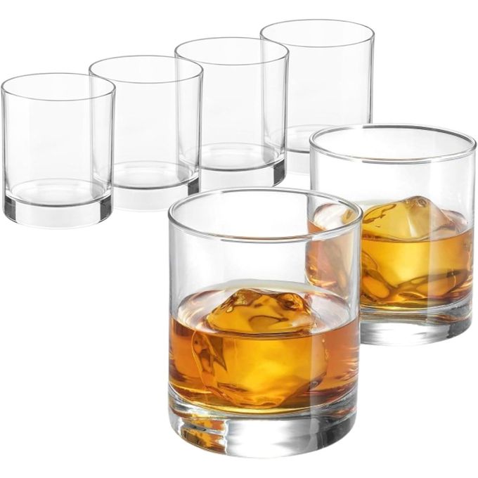 Set of 6 Small Whiskey Glasses - Clear